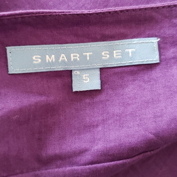 SMART SET Purple & Gold Beaded Embroidery Halter Dress Pleated Skirt 6 - Picture 5 of 5